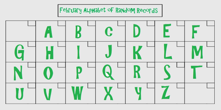 February alphabet of records
